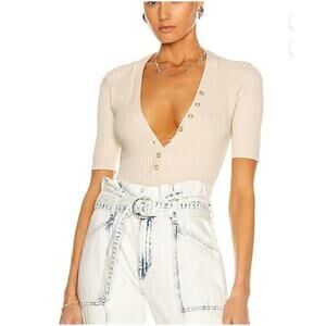 Jacquemus Beige Le Chouchou Le Body Yauco Bodysuit Size 4 FR 36